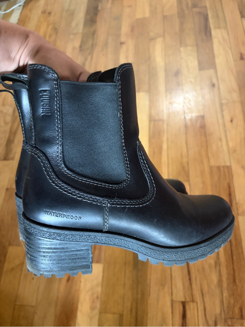 Cougar Waterproof Black Chelsea Ankle Boots - Women